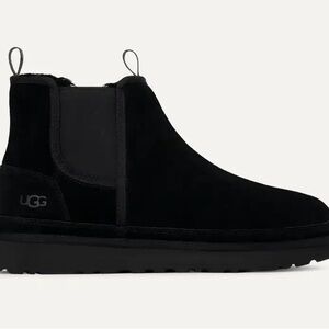 UGG Neumel Black Suede Chelsea Boot leather Chukka 8 m 9.5 w NWB